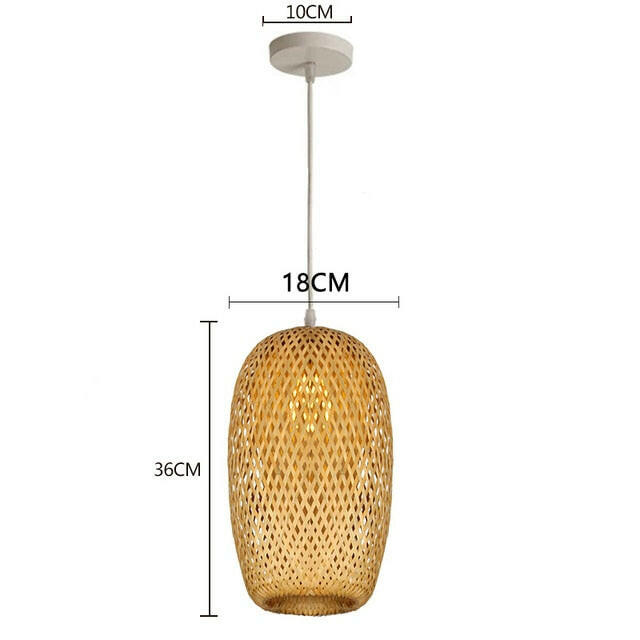 Chic Bamboo Zen Pendant Light - Handwoven Natural Hanging Lamp